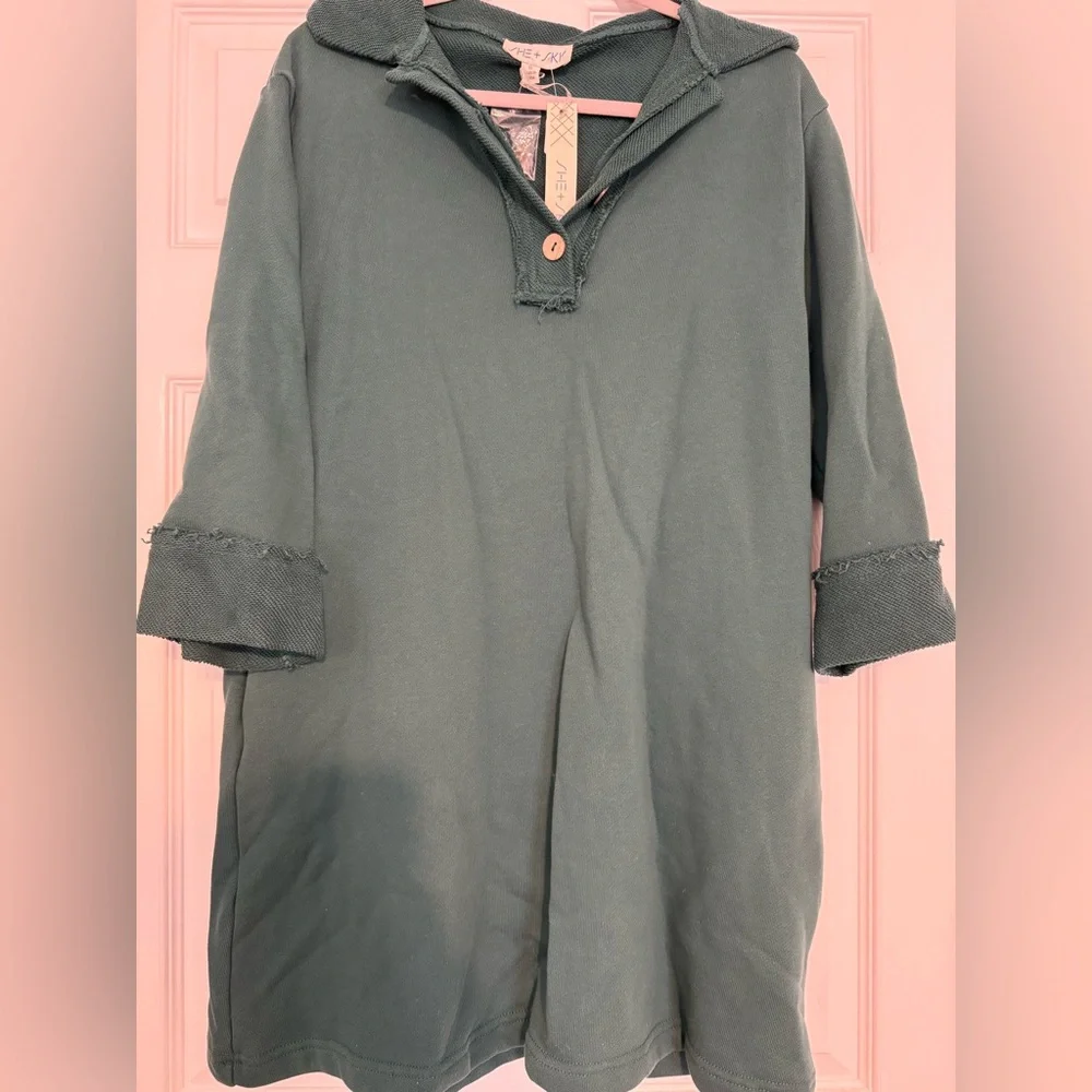 NEW She + Sky Green Mini Dress - Picture 1 of 2